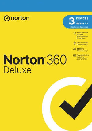 Norton 360 Deluxe EU Key (1 an / 3 dispozitive) + 25 GB de stocare în cloud