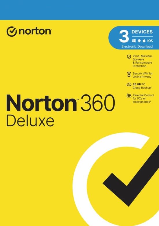 Norton 360 Deluxe EU Key (6 luni / 3 dispozitive) + 25 GB Cloud Storage