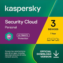 Kaspersky Security Cloud Personal (1 an / 3 dispozitive)