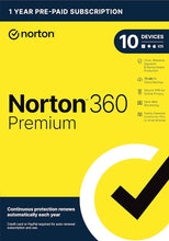 Norton 360 Premium 2024 LATAM Key (1 an / 10 dispozitive) + 75 GB de stocare în cloud + VPN