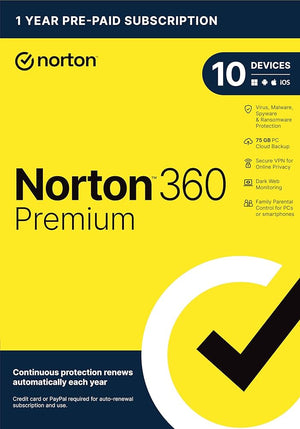 Norton 360 Premium 2024 LATAM Key (1 an / 10 dispozitive) + 75 GB de stocare în cloud + VPN