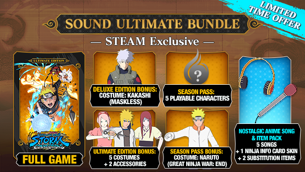 NARUTO X BORUTO Ultimate Ninja STORM CONNECTIONS Sound Ultimate Bundle Cont Steam