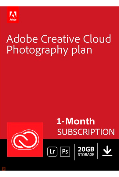 Adobe Photography Plan Abonament 20 GB 1 lună Cheie globală